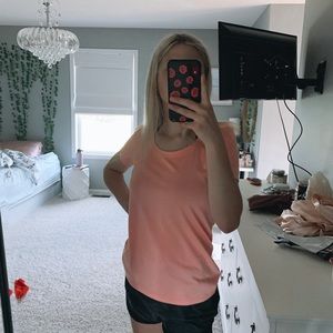 melon colored Nike Dri fit tee